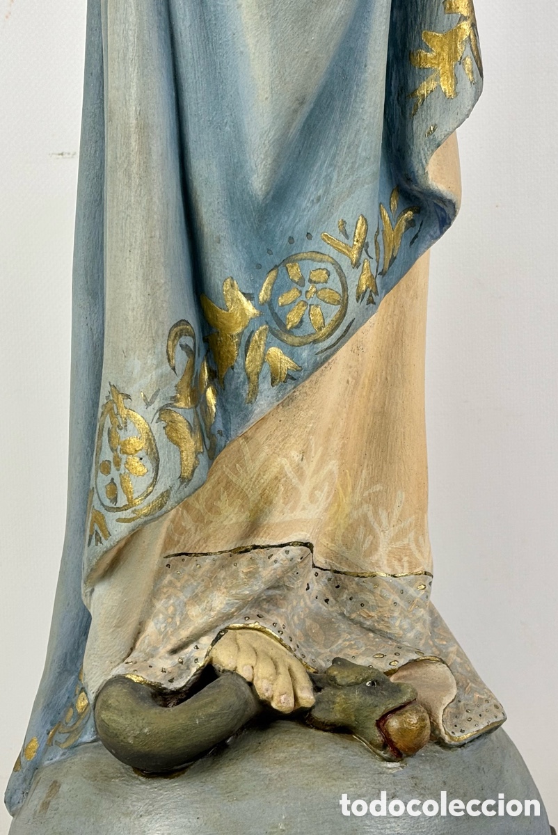 Arte: GRAN VIRGEN INMACULADA CONCEPCI&Oacute;N, SIGLO XIX - 88 CM - Foto 18