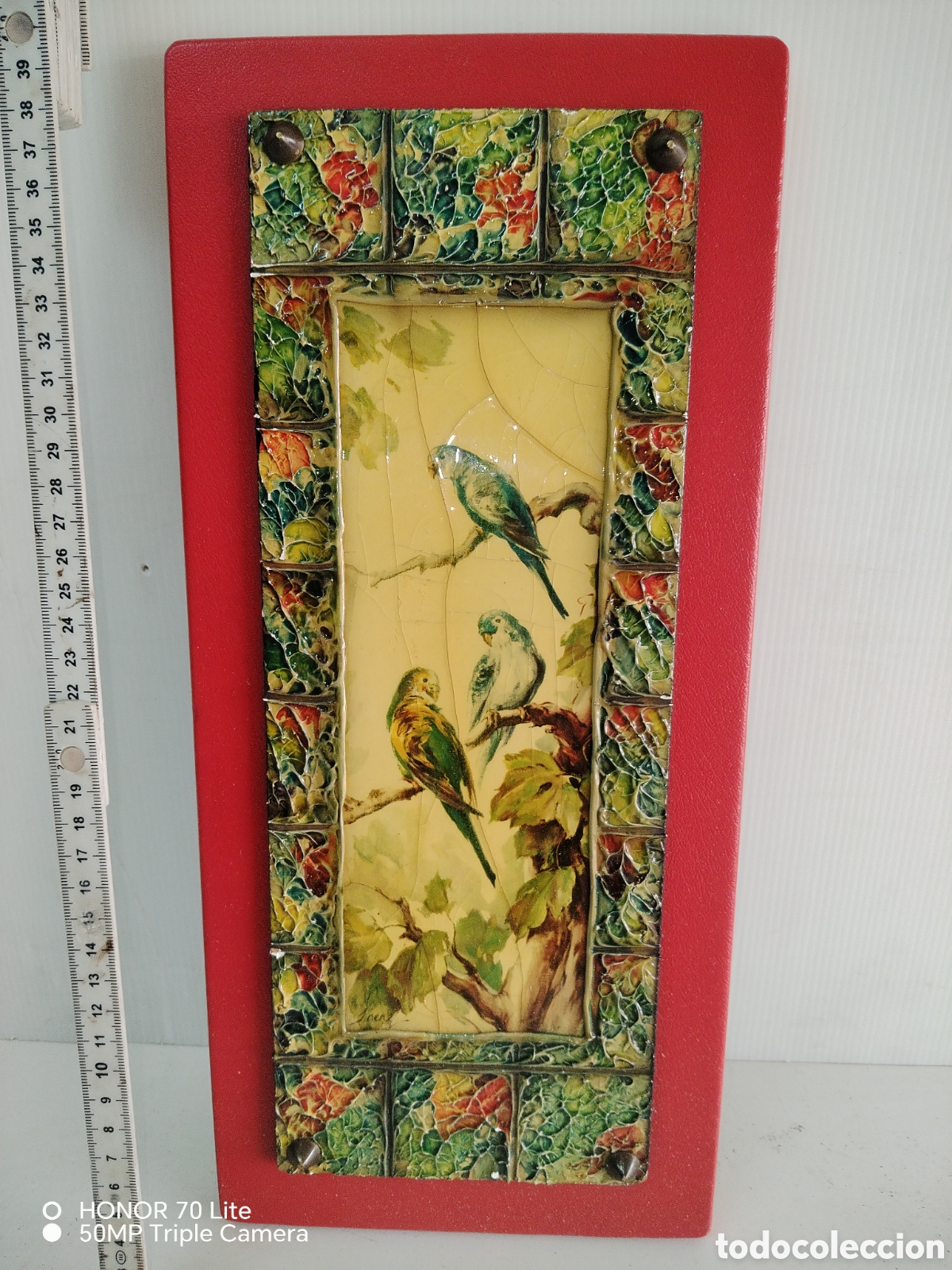 Arte: Cuadro antiguo emplomado - Foto 3