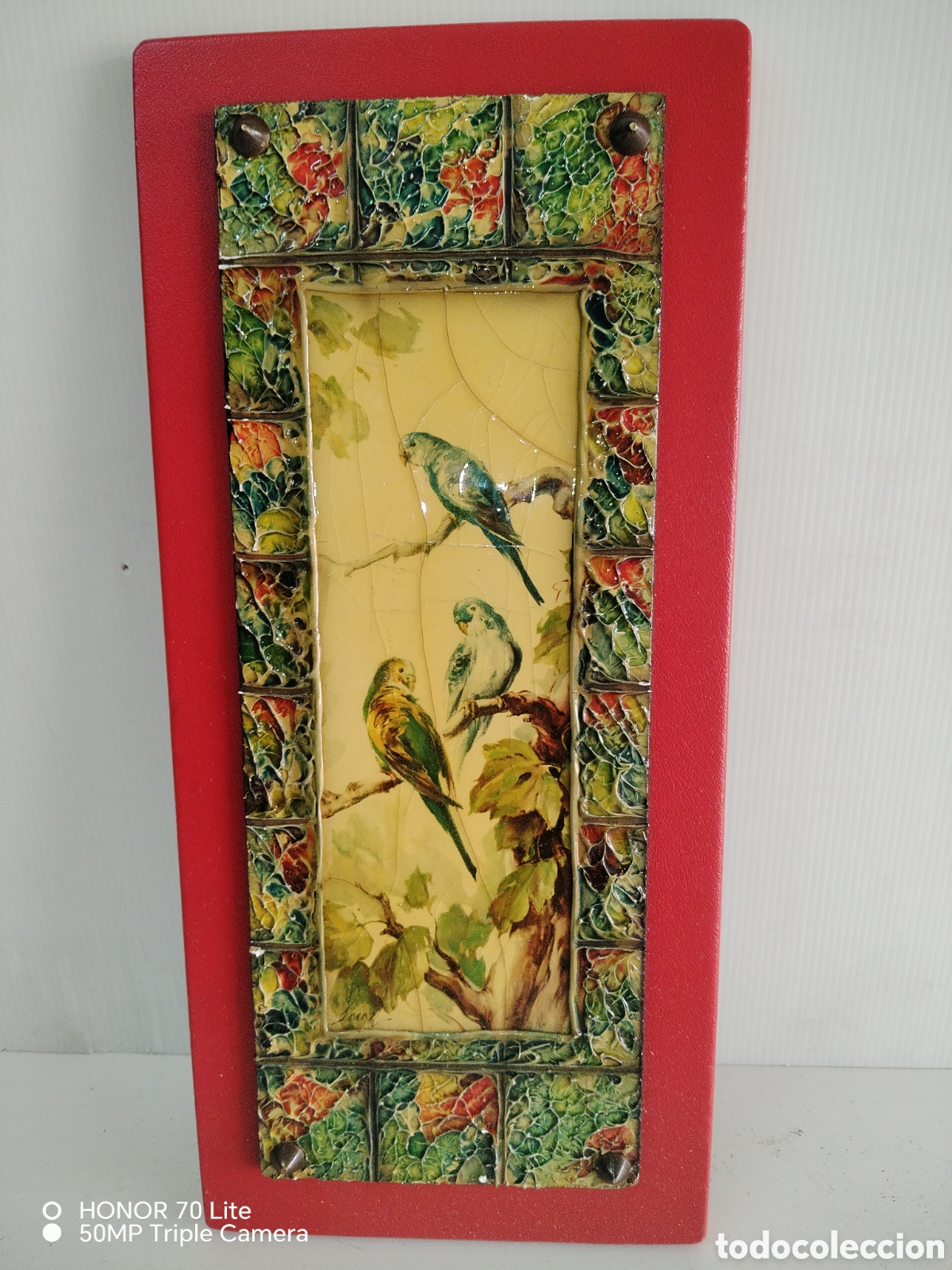 Arte: Cuadro antiguo emplomado - Foto 4