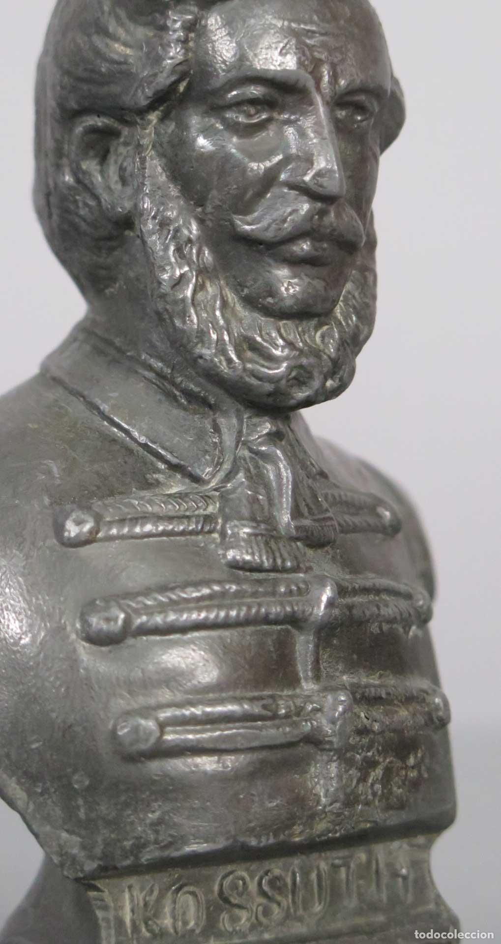 Arte: BUSTO. Lajos Kossuth. CALAMINA. RECUERDO CENTENARIO. 1902 - Foto 2