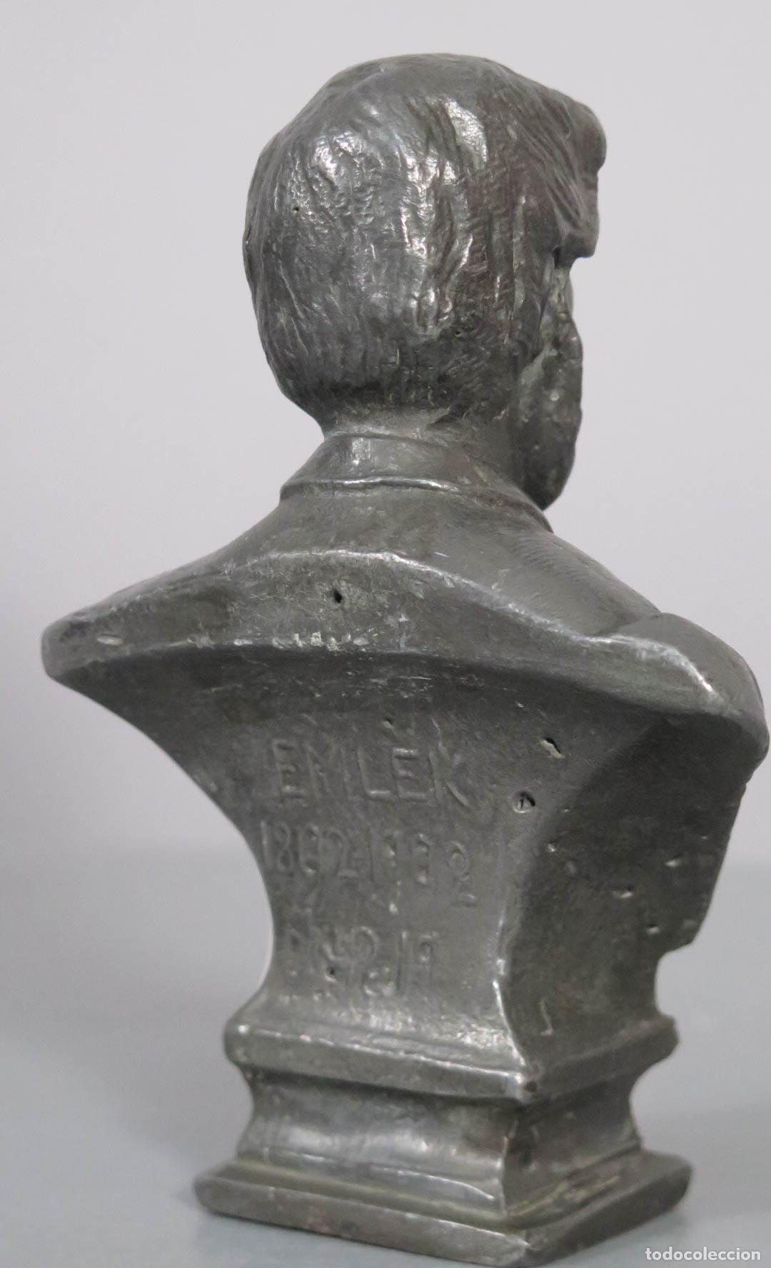 Arte: BUSTO. Lajos Kossuth. CALAMINA. RECUERDO CENTENARIO. 1902 - Foto 3