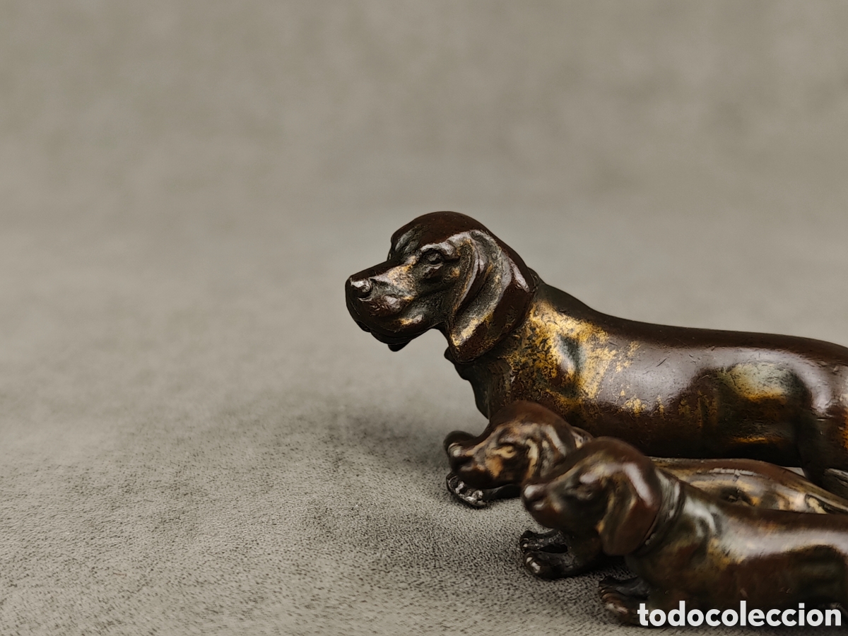 Arte: Antiguas Figuras Teckel de Plomo - Foto 3