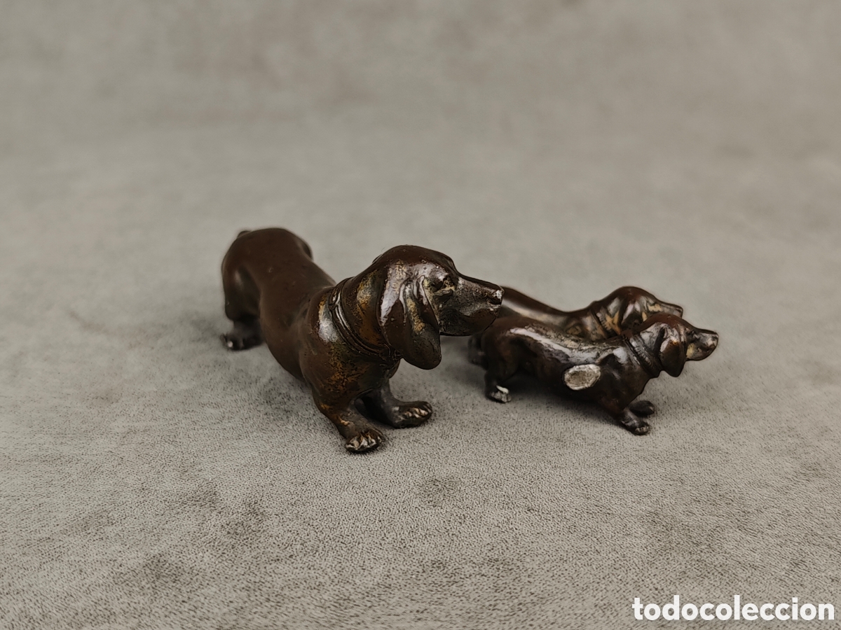 Arte: Antiguas Figuras Teckel de Plomo - Foto 6