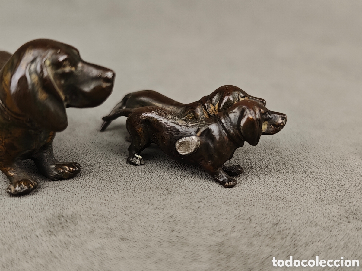 Arte: Antiguas Figuras Teckel de Plomo - Foto 7