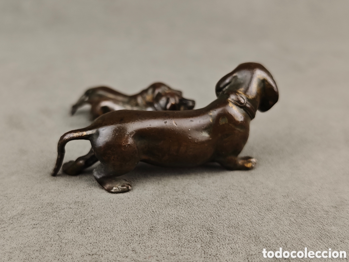 Arte: Antiguas Figuras Teckel de Plomo - Foto 8