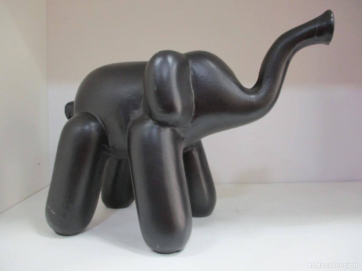 Arte: FIGURA DE ELEFANTE EFECTO GLOBO - EJEMPLAR UNICO - ALUMINIO MACIZO - PERFECTO ESTADO - HECHO A MANO
