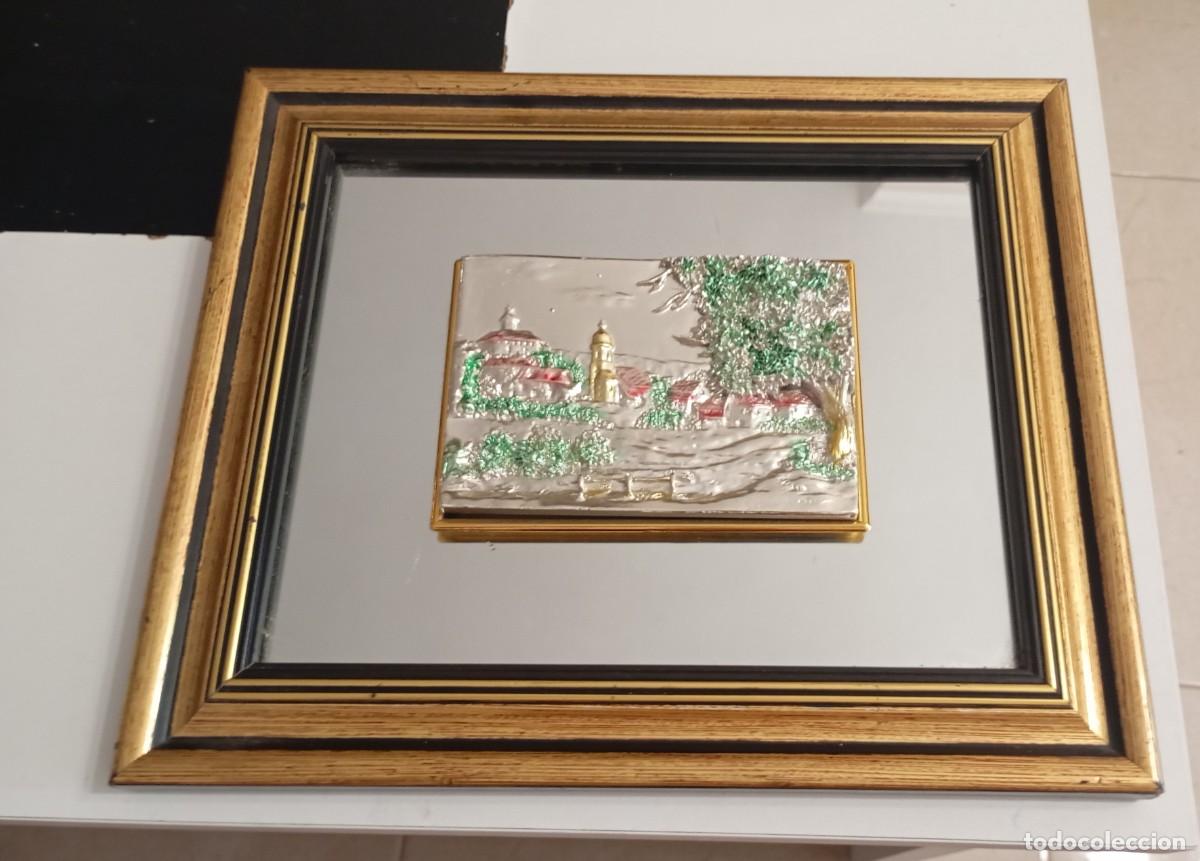 Kunst: HERMOSO Y RARO CREAZIONI ARTISTICHE ITALIANE OBRA DE ARTE PLATEADA, ESPEJO ENMARCADO, ESCULTURA 3D