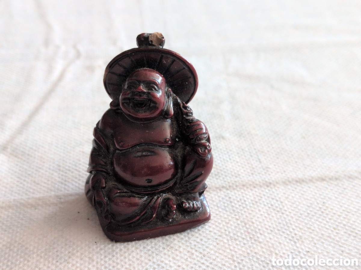 Arte: FIGURA BUDA DE RESINA PATINADA MADERA PALO ROSA. CHINA SIGLO XX