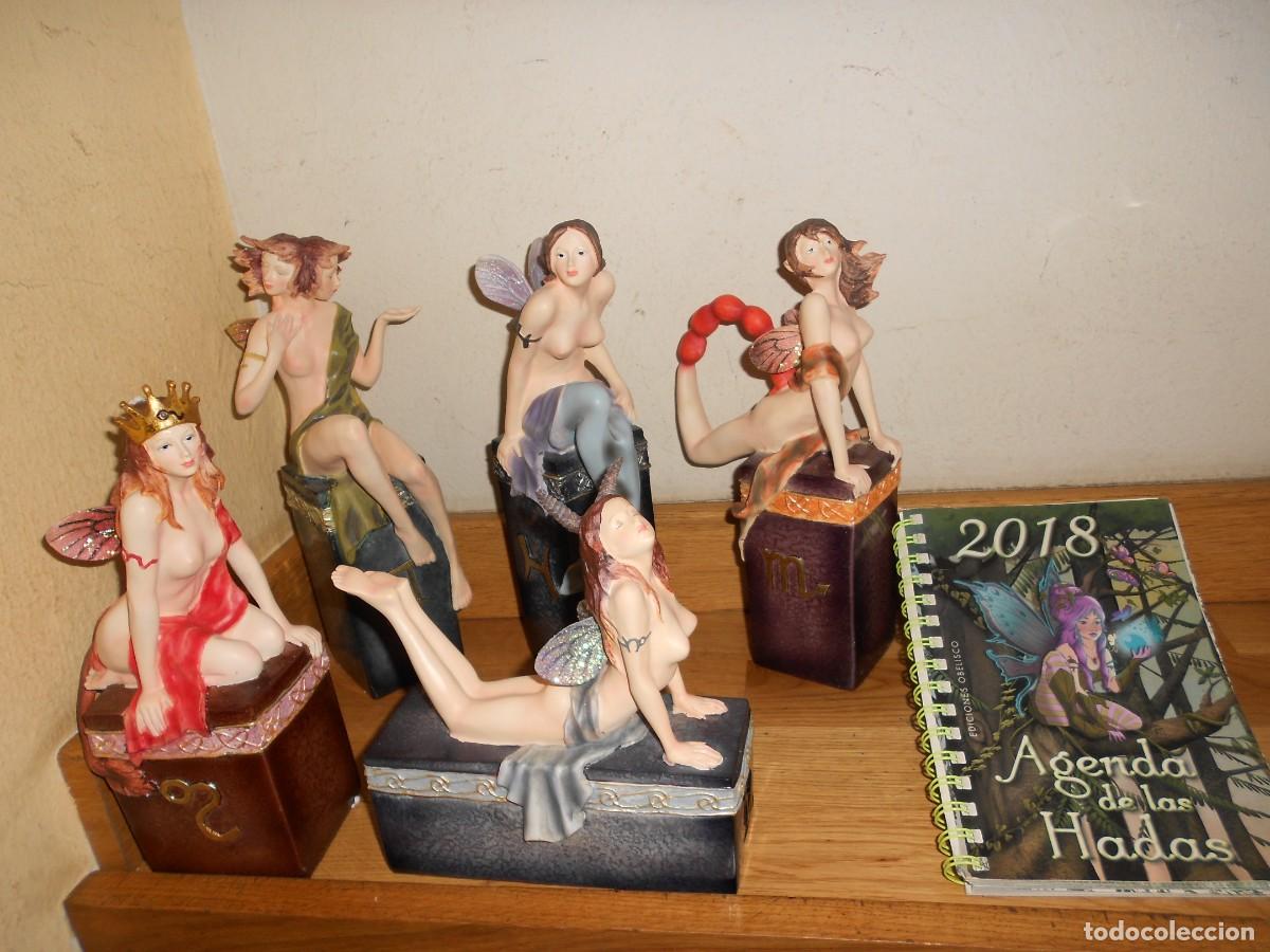 Arte: Lote 5 FIGURAS de HADAS del ZODIACO / HOROSCOPO / PISCIS / GEMINIS / ESCORPION / LEO / CAPRICORNIO