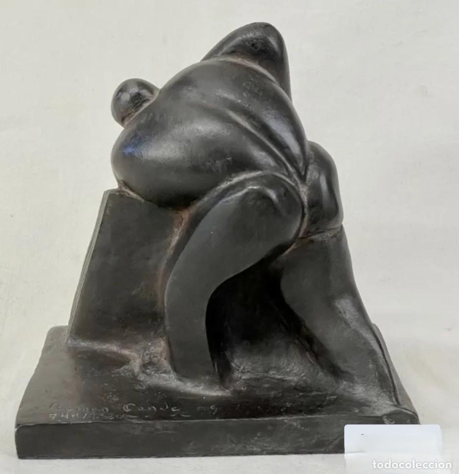 Art: Ram&oacute;n Conde. Escultura trabajador madera.