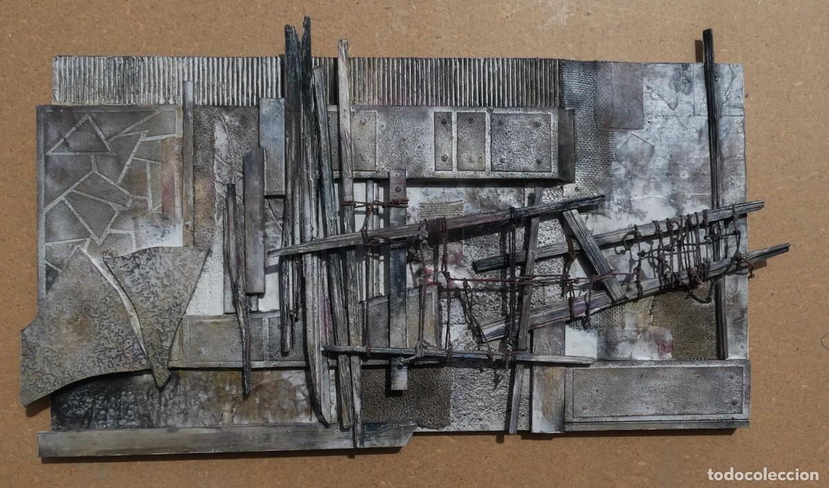 Arte: ESCULTURA MURAL ABSTRACTA DE JOSE SANZ SALA( PAGO POR BIZUM)