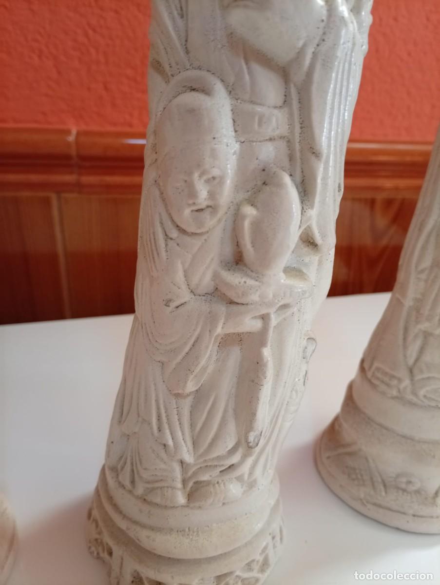 Arte: lote de tres figuras china - Foto 7
