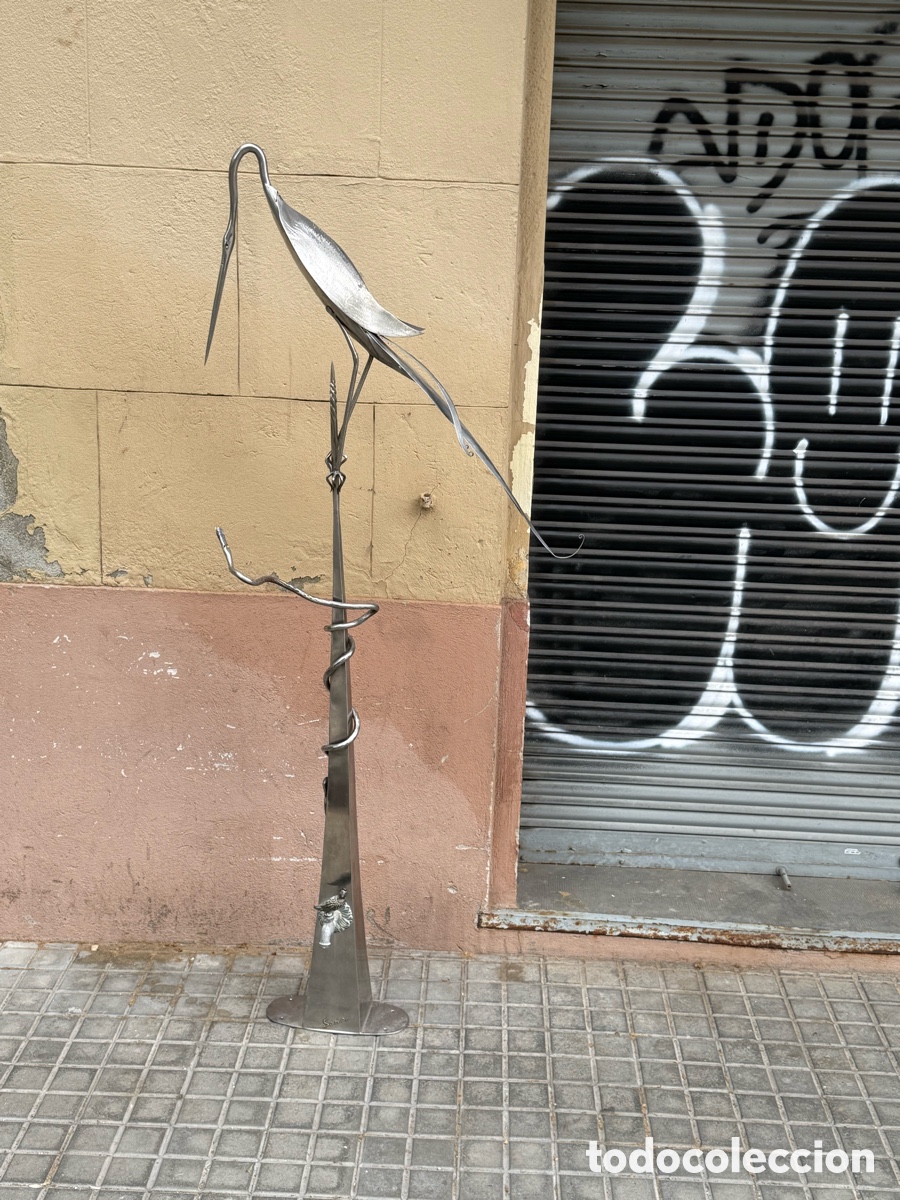 Arte: Escultura de Dise&ntilde;o Forja Inox Acero Inoxidable Santos Garza Serpiente Fuente 2m Firmada