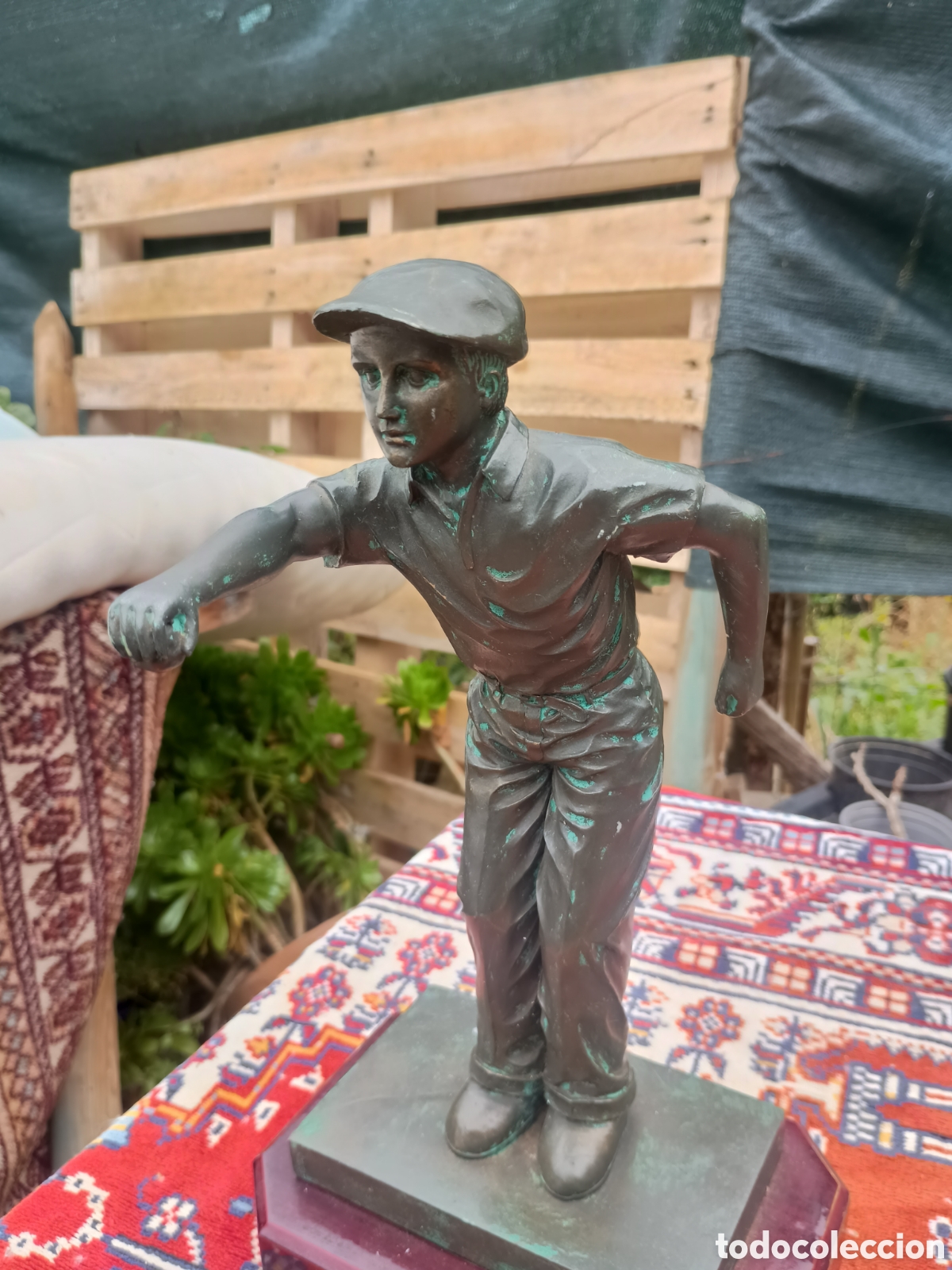 Arte: Escultura petanca sellado firmado