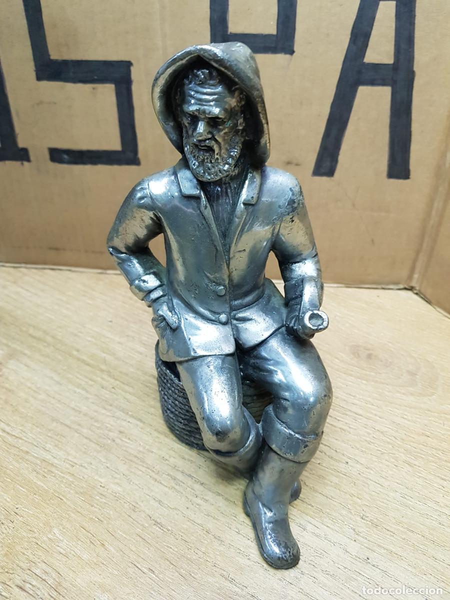 Arte: ESTATUA DE HOMBRE-BA&Ntilde;O DE PLATA - Foto 2