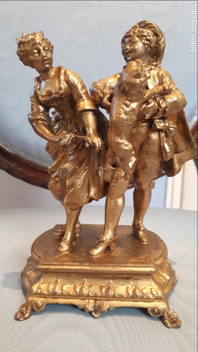 Arte: FIGURA DE ESTA&Ntilde;O DORADO . S. XIX. - Foto 2