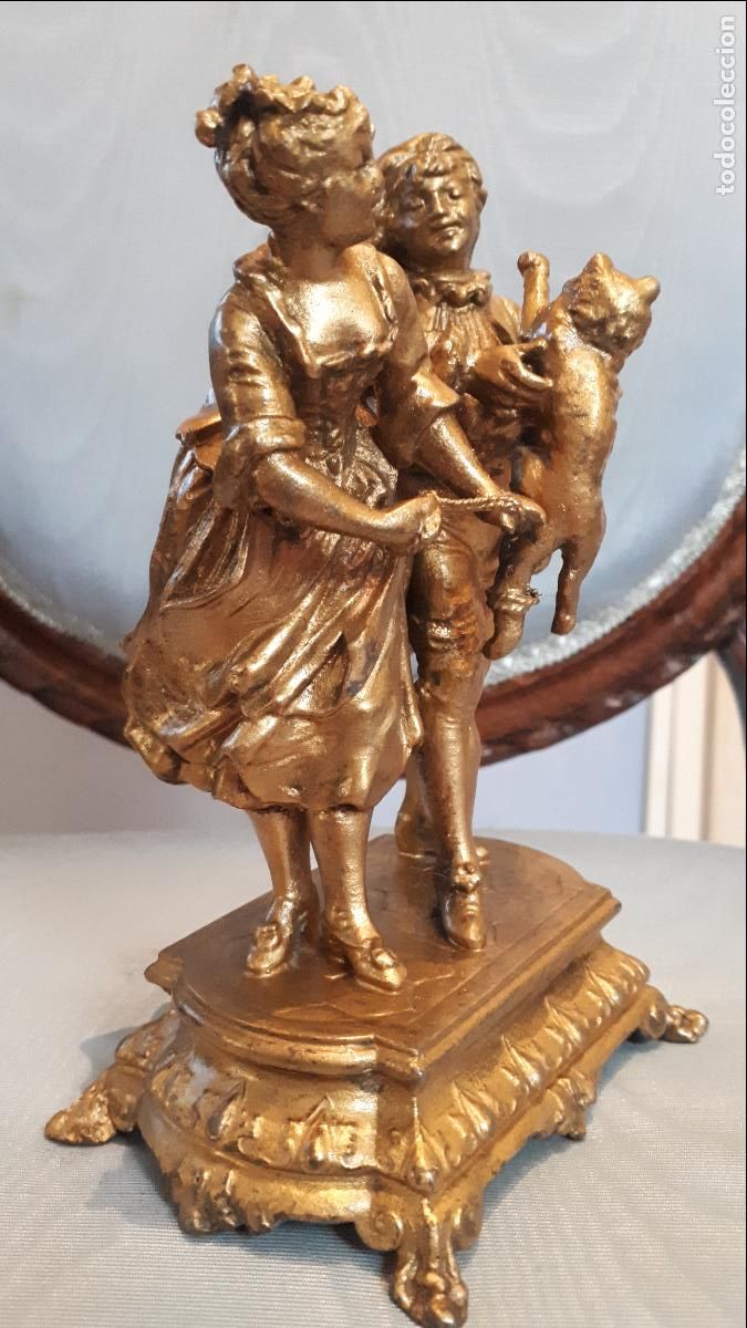 Arte: FIGURA DE ESTA&Ntilde;O DORADO . S. XIX. - Foto 3