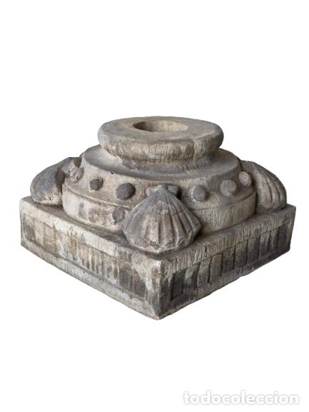 Art: Decorativa Base de Maceta, Columna, Capitel - Yeso