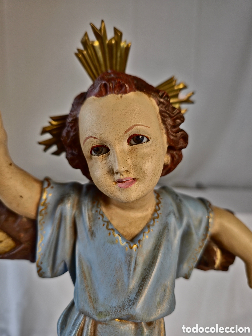 Arte: Ni&ntilde;o Jes&uacute;s Pasionario Escuela Olot med s.XX