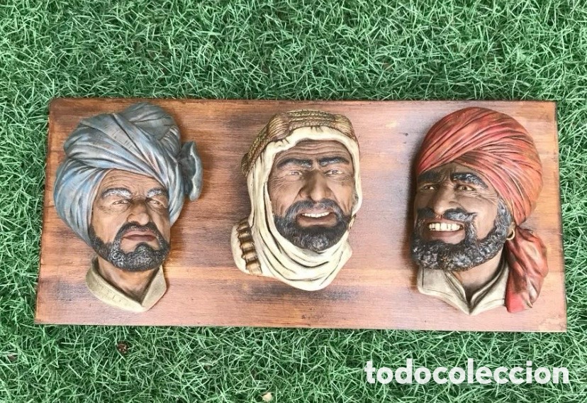Arte: Figuras de Caras en escayola pintadas