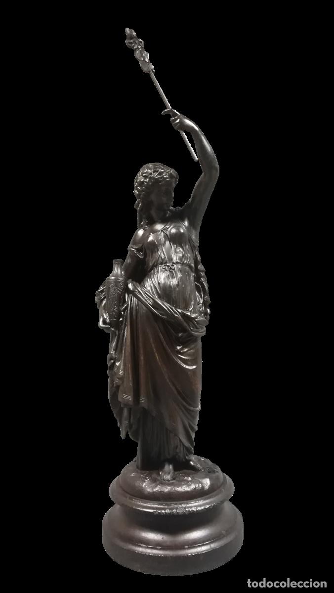 Arte: FIGURA DE CALAMINA DE UNA DAMA - Foto 1