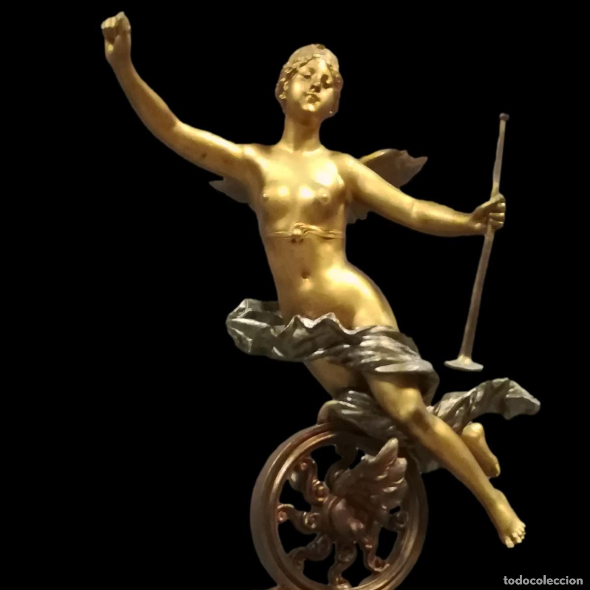 Art: FIGURA DE CALAMINA ANGEL CON TROMPETA