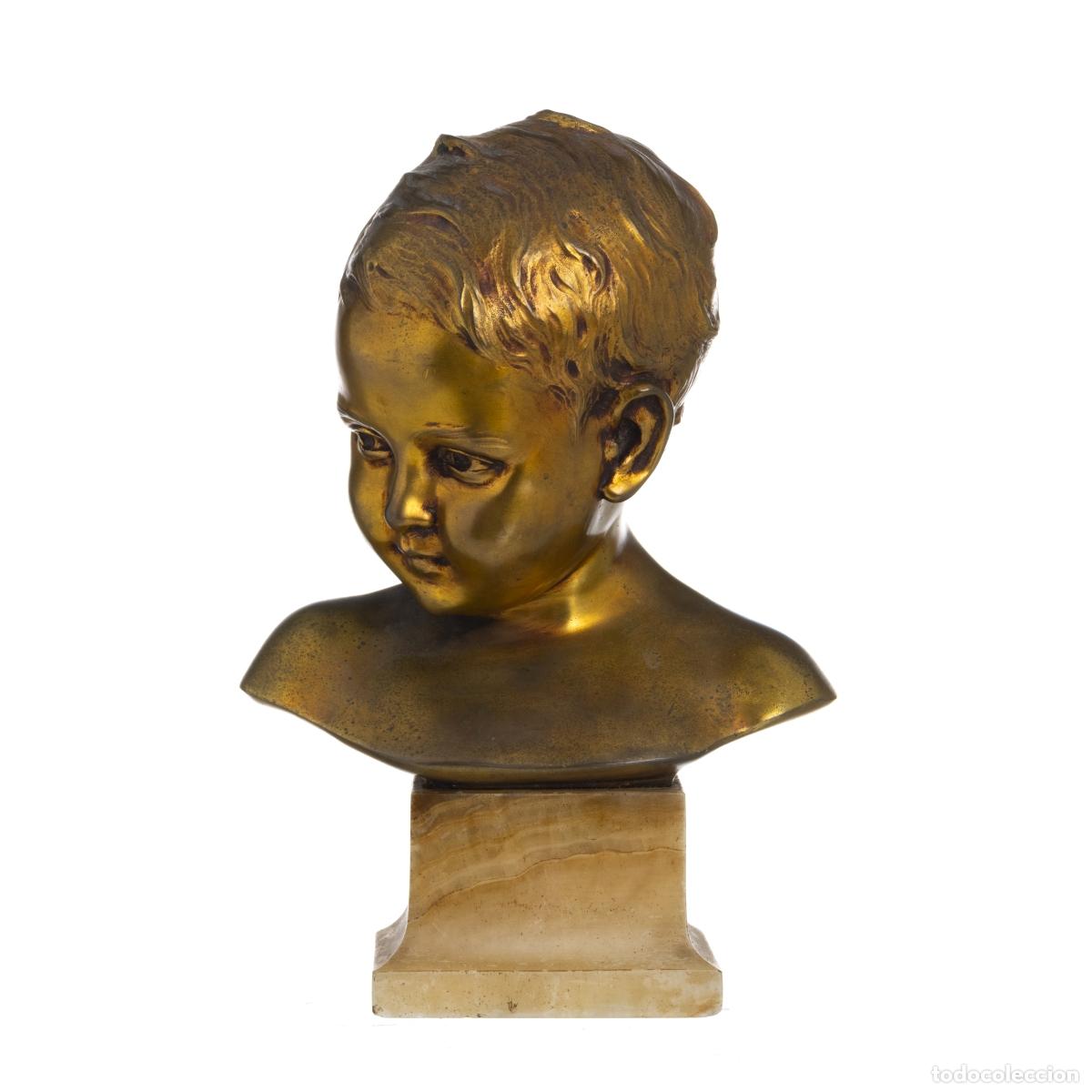 Arte: Escultura - Busto de un ni&ntilde;o - Siglo XIX