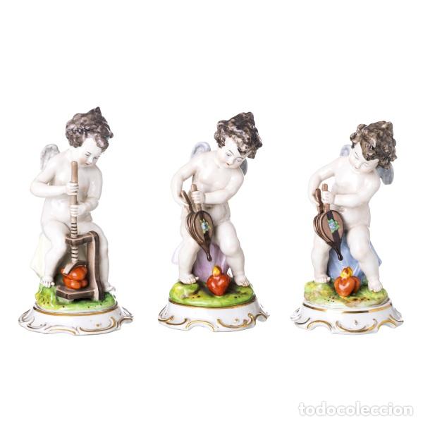 Arte: Porcelana - Cupidos - Dresde - Foto 1