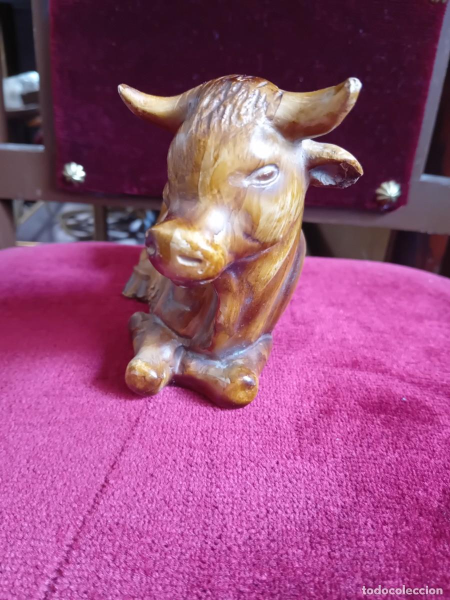 Arte: Toro o buey de yeso d&eacute;cada de los 70/80 - Foto 2