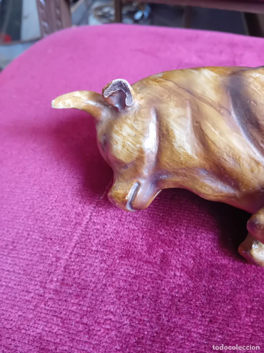 Arte: Toro o buey de yeso d&eacute;cada de los 70/80 - Foto 6