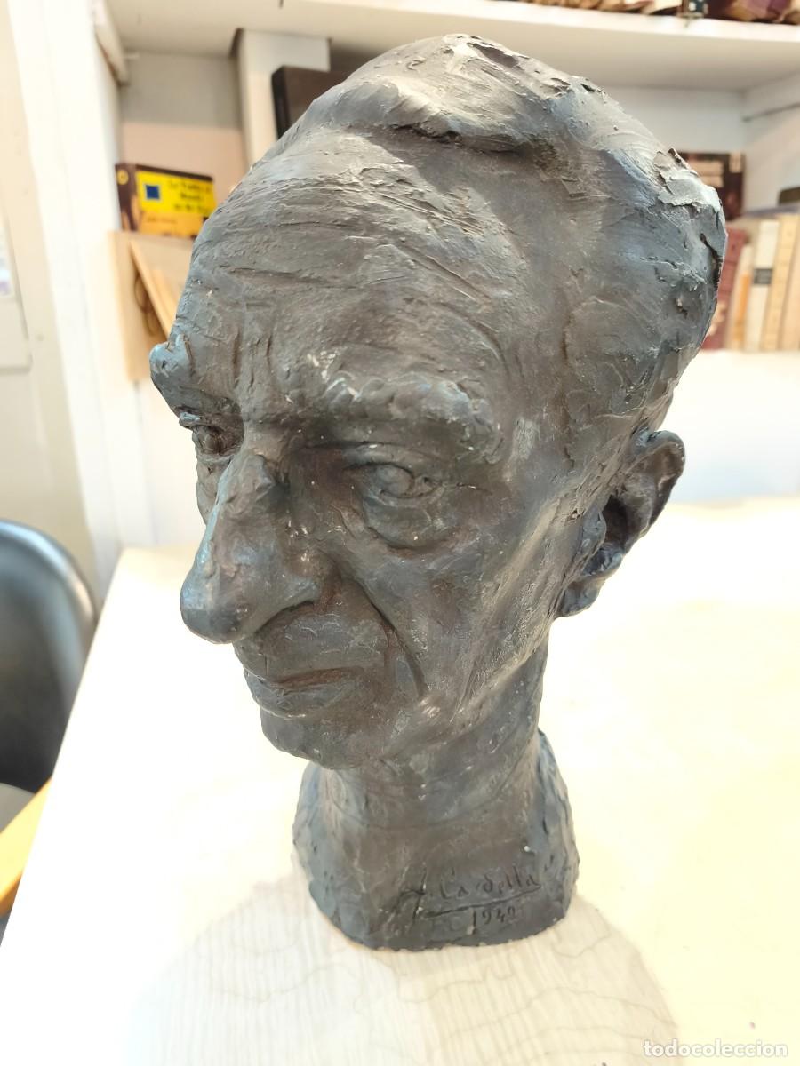 Arte: Joan Cardell&agrave; Crusells (1900-1985). Busto de yeso firmado y fechado.1949.