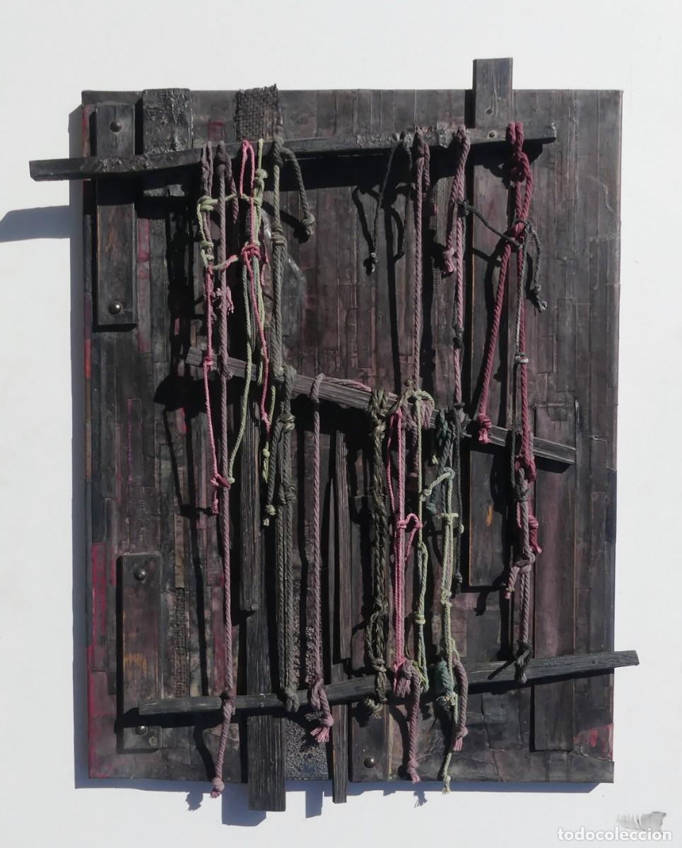 Arte: ESCULTURA MURAL DE JOSE SANZ SALA SOBRE TELA CON BASTIDOR ( PAGO POR BIZUM )