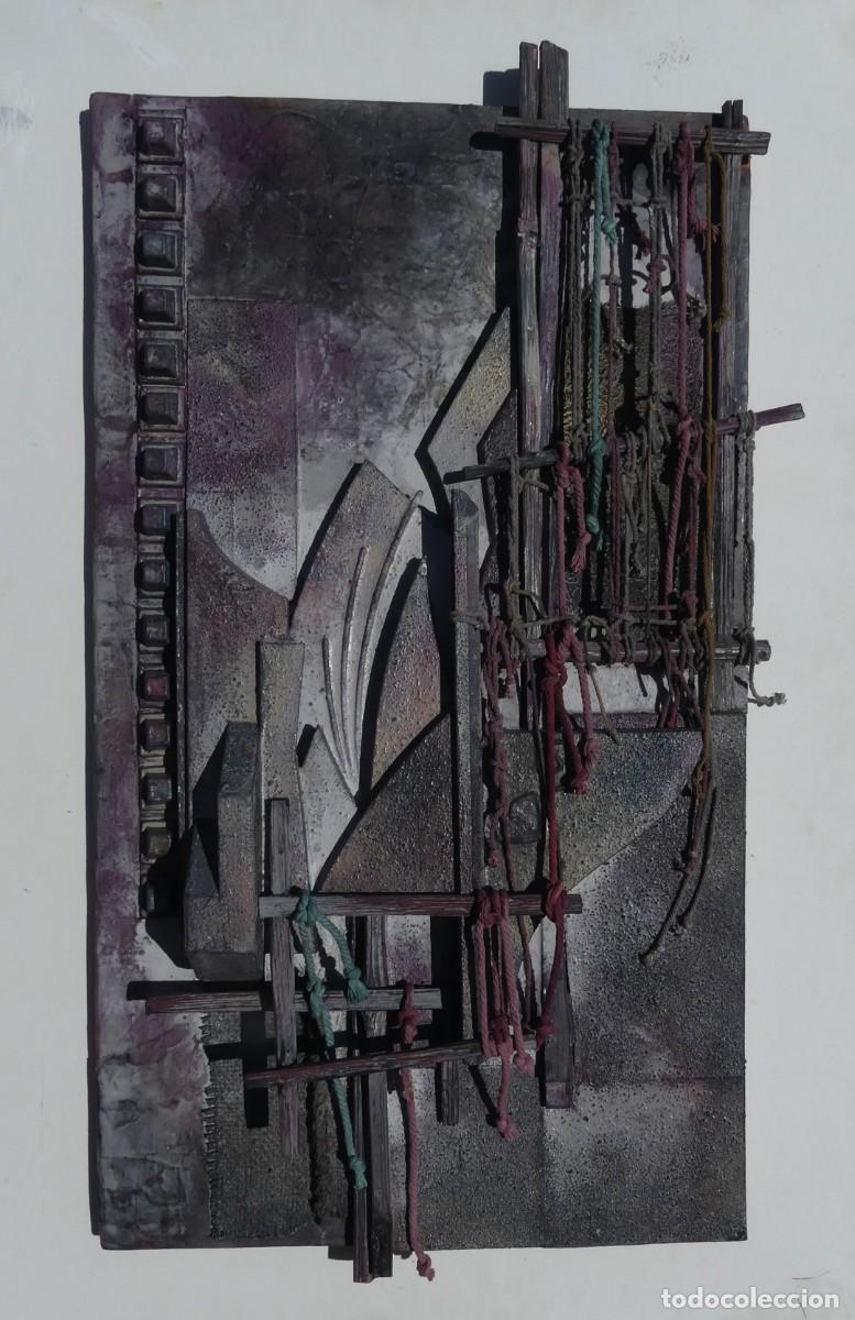 Arte: ESCULTURA MURAL DE JOSE SANZ SALA SOBRE GRUESO TABLERO ( SOLO RECOGIDA )