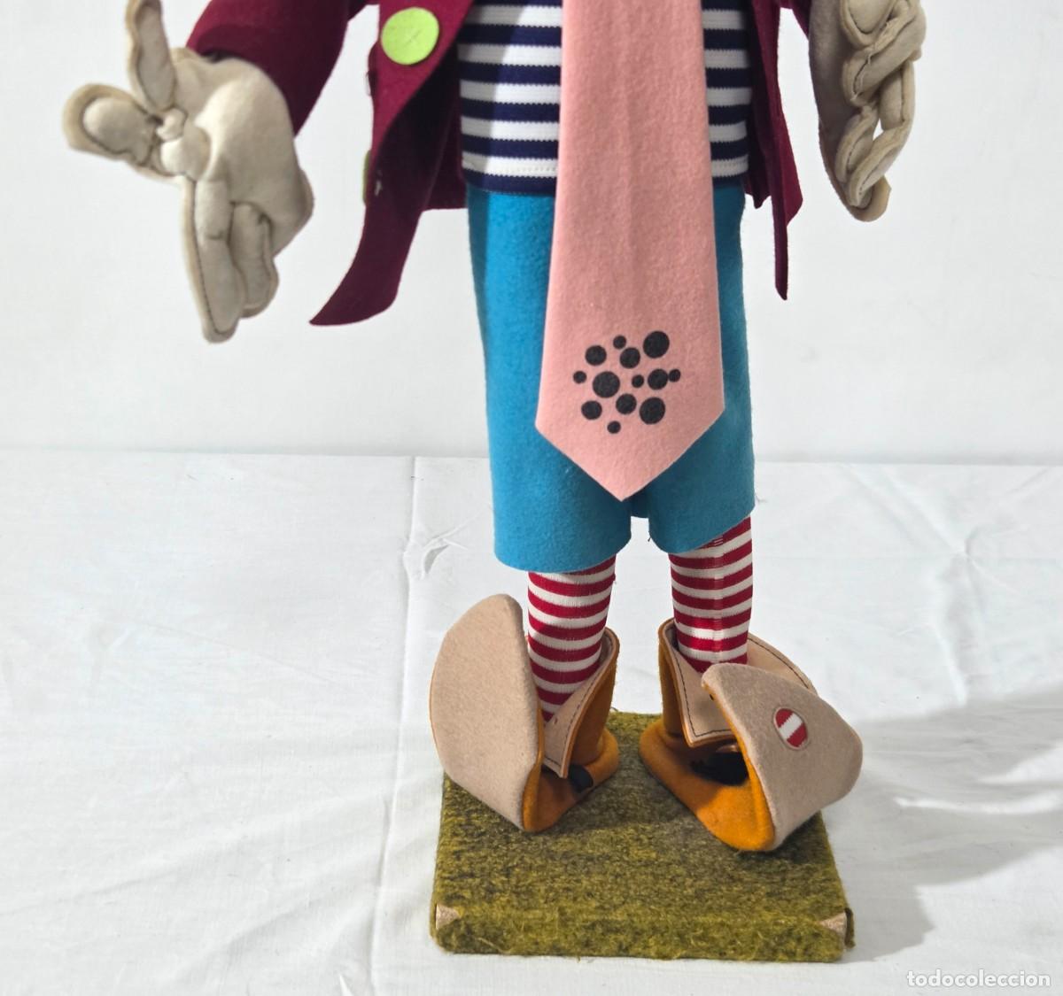 Arte: Gran figura de payaso en fieltro - Foto 3