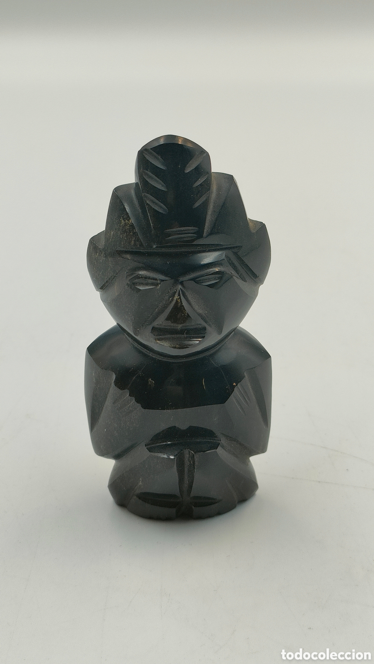 Arte: Escultura &Eacute;tnica Tallada a Mano (Obsidiana Dorada)