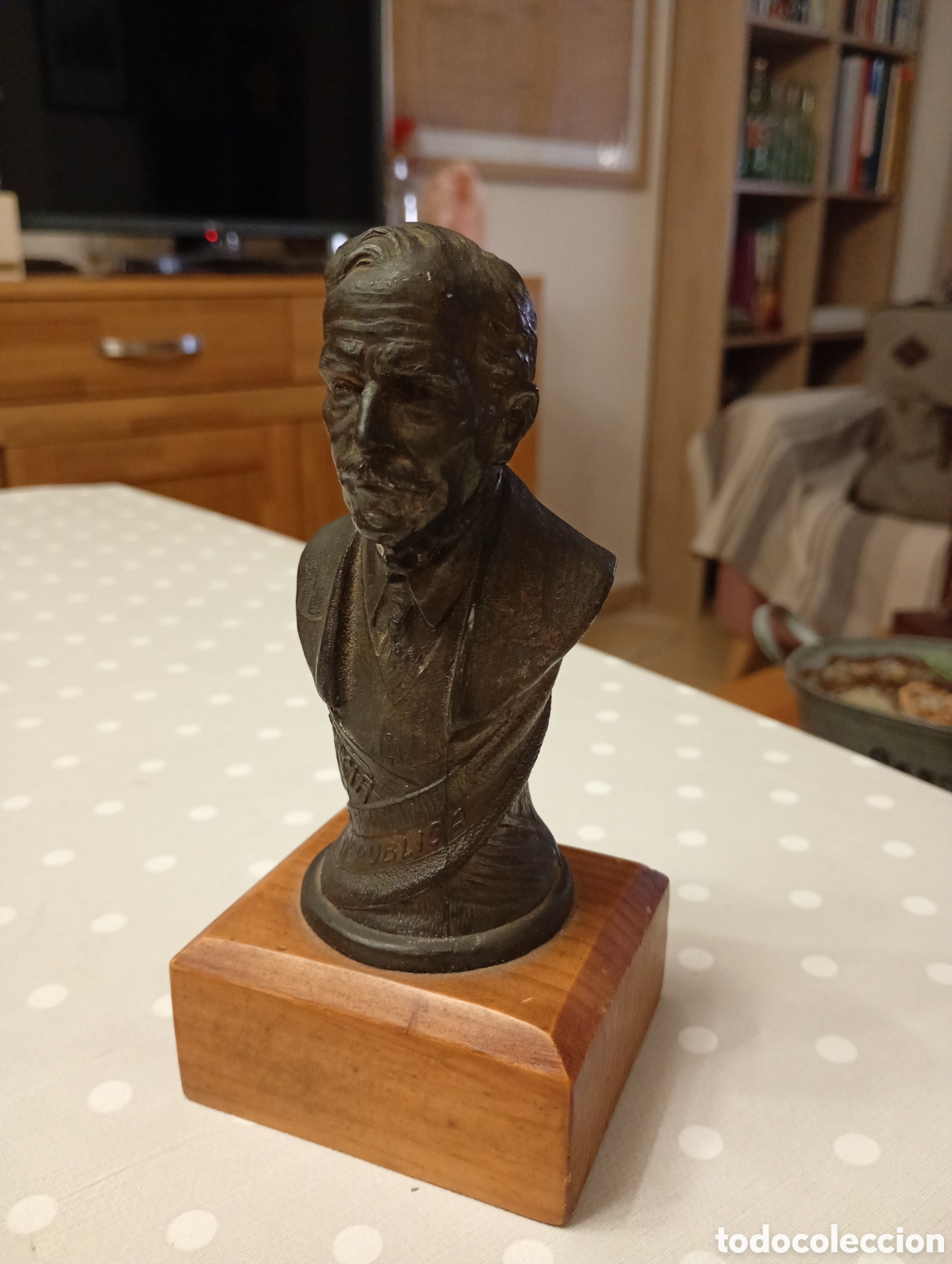 Arte: Bust president de la Generalitat de Catalunya, Rep&uacute;blica- Francesc Maci&agrave; -(F. Masvidal) Estat catal&agrave;