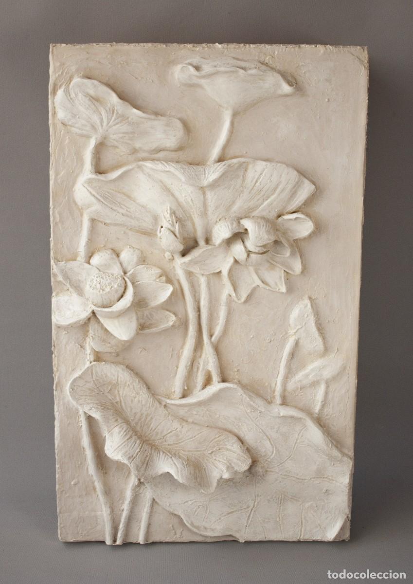 Arte: Relieve con flores. Bajorrelieve. Decoraci&oacute;n de pared. - Foto 7