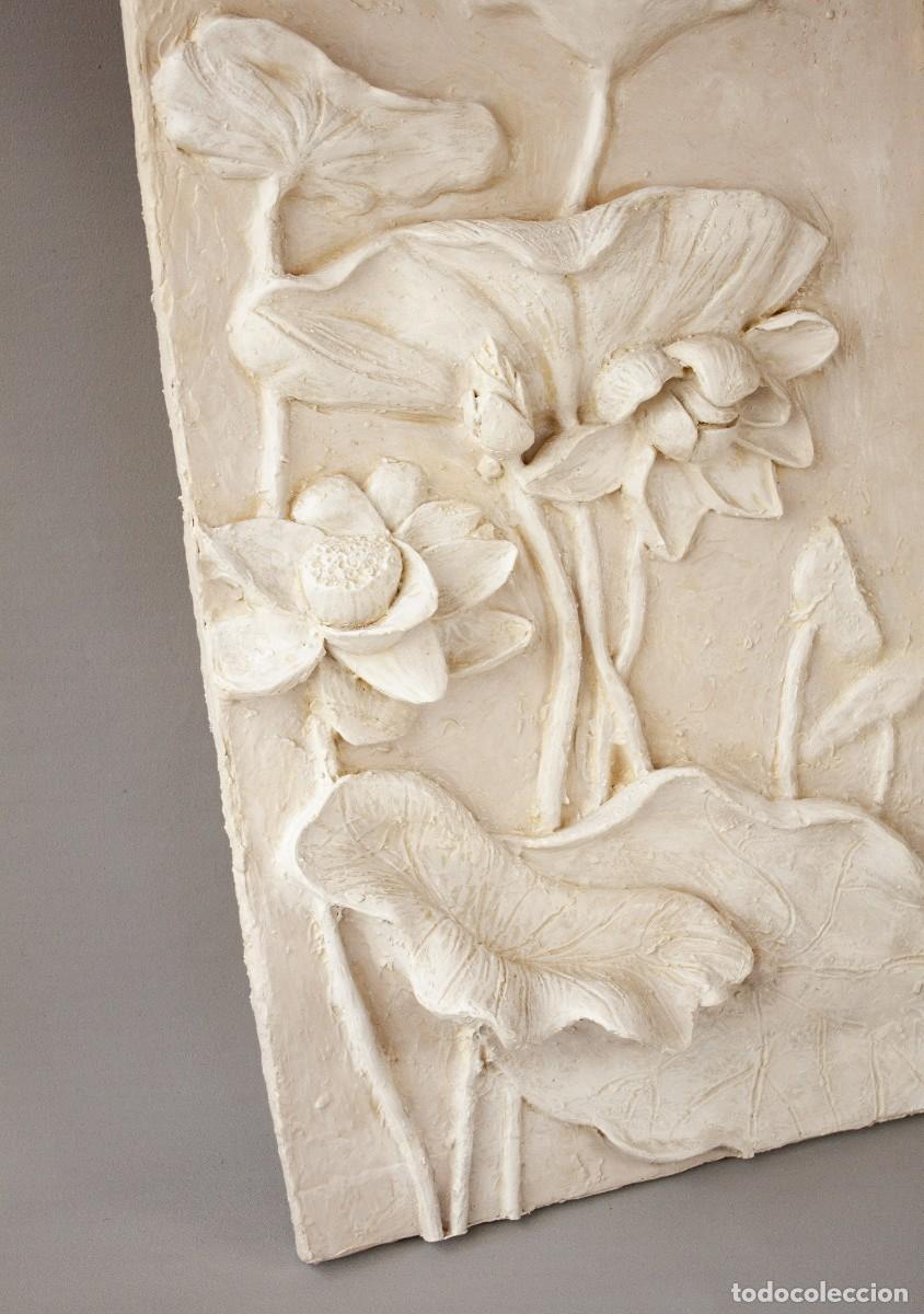 Arte: Relieve con flores. Bajorrelieve. Decoraci&oacute;n de pared. - Foto 8
