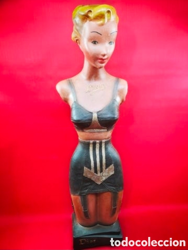 Arte: Maniqui Vintage original Lencer&iacute;a Christian Dior A&ntilde;o 1946 Art Deco