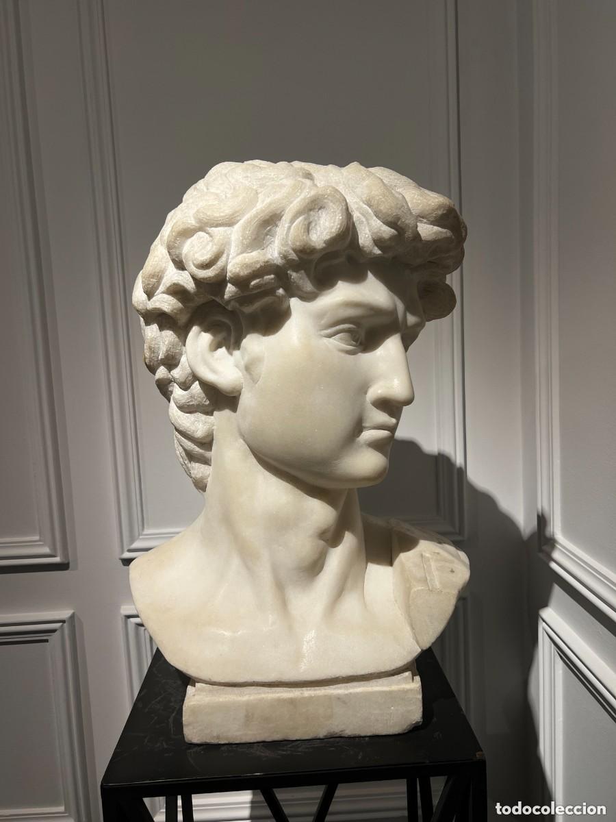 Arte: Majestuoso busto cl&aacute;sico del David de Miguel &Aacute;ngel, inspirado en una de las esculturas m&aacute;s ic&oacute;nicas
