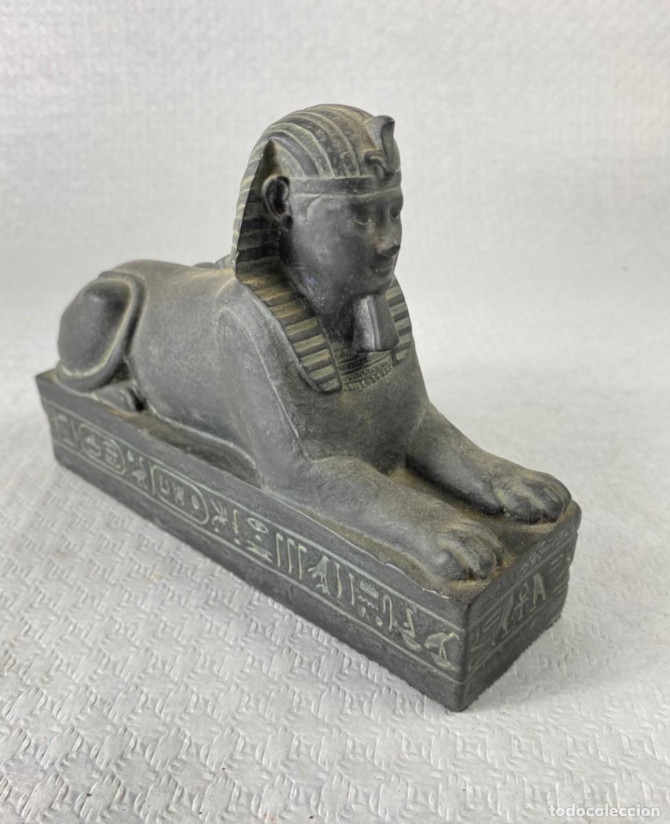 Arte: Reproducci&oacute;n art&iacute;stica de la Esfinge de Acoris Antiguo Egipto 13x17,5cm