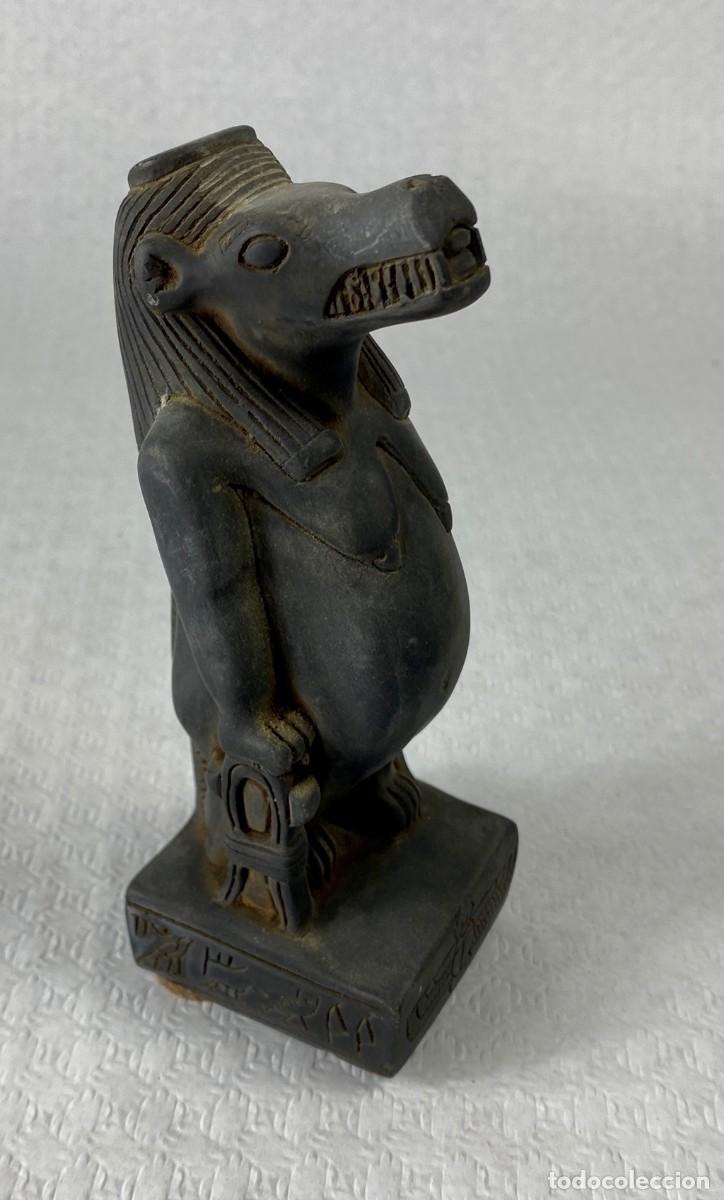 Arte: Reproducci&oacute;n art&iacute;stica de la Diosa Taweret (Tueris) Antiguo Egipto 15x6cm