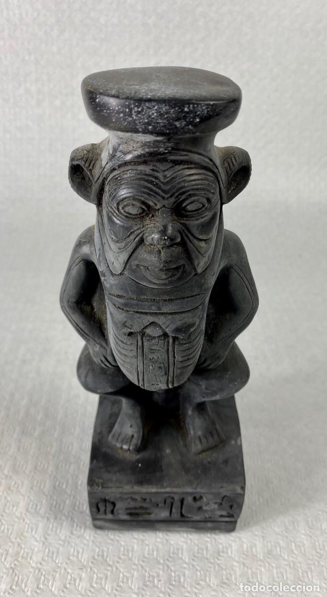 Arte: Reproducci&oacute;n art&iacute;stica del Di&oacute;s Egipcio Bes Antiguo Egipto 20,5x7cm