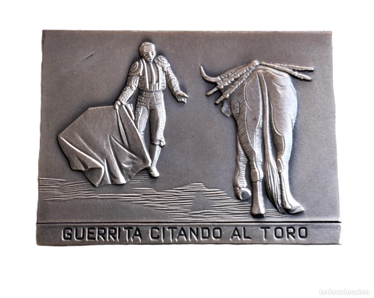 Art: TAUROMAMAQUIA DE GOYA - PLACA 63.03.GRAMOS - 6X4.5.CM (ALEACION PLATA,ZINC Y OTROS METALES)