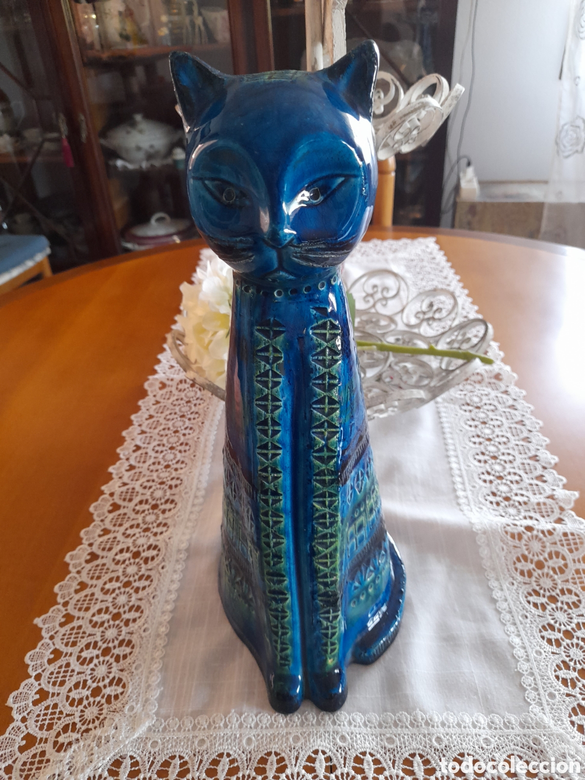 Arte: Espectacular figura de cer&aacute;mica gato Alto Bitossi a&ntilde;os 60/70