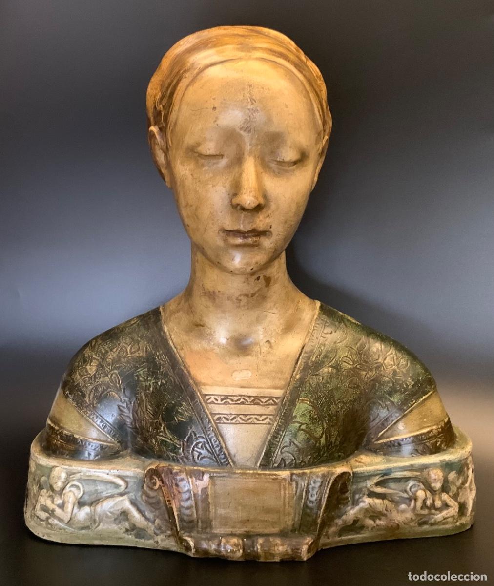 Arte: IPPOLITA MARIA SFORZA-ESTUCO POLICROMADO (c.1890.DESPU&Eacute;S DE FRANCESCO LAURANA)
