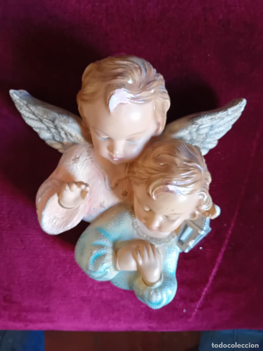 Arte: Ni&ntilde;o con &Aacute;ngel de la guarda d&eacute;cada de los 40 - Foto 3
