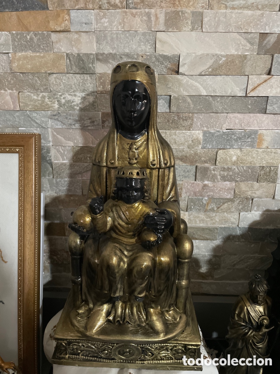 Arte: Nuestra Se&ntilde;ora de Montserrat estatua de 40 cm alto