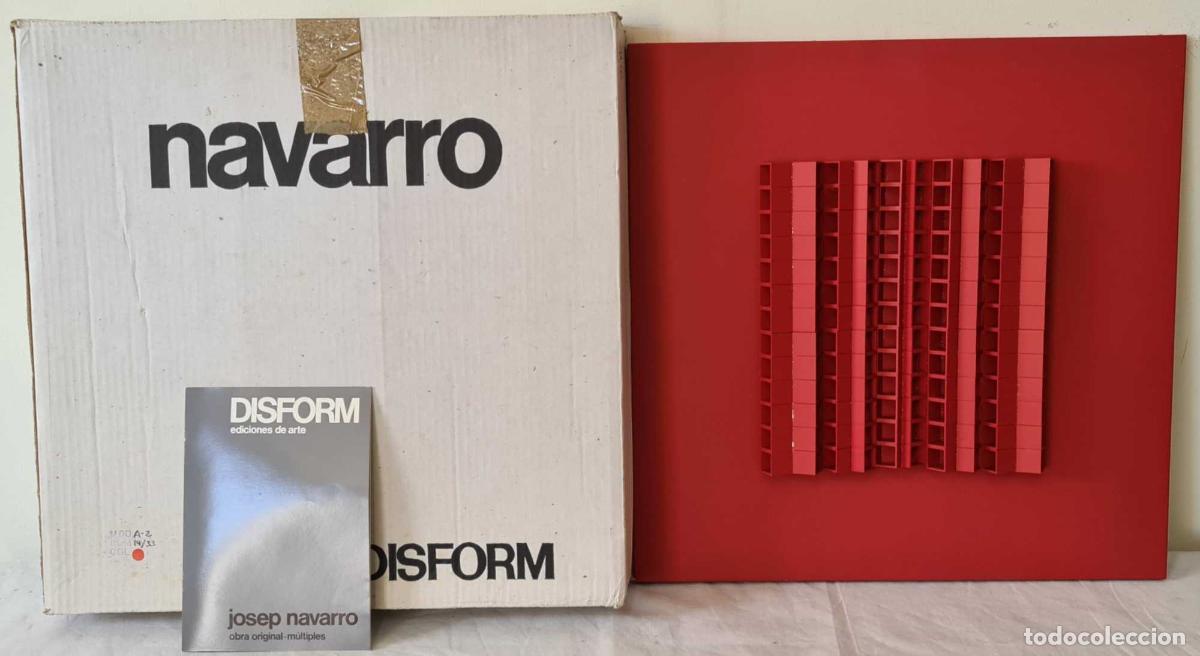 Kunst: JOSEP NAVARRO. ESCULTURA MODULAR OSCILANTE. METAL ESMALTADO. DISFORM. 1974.