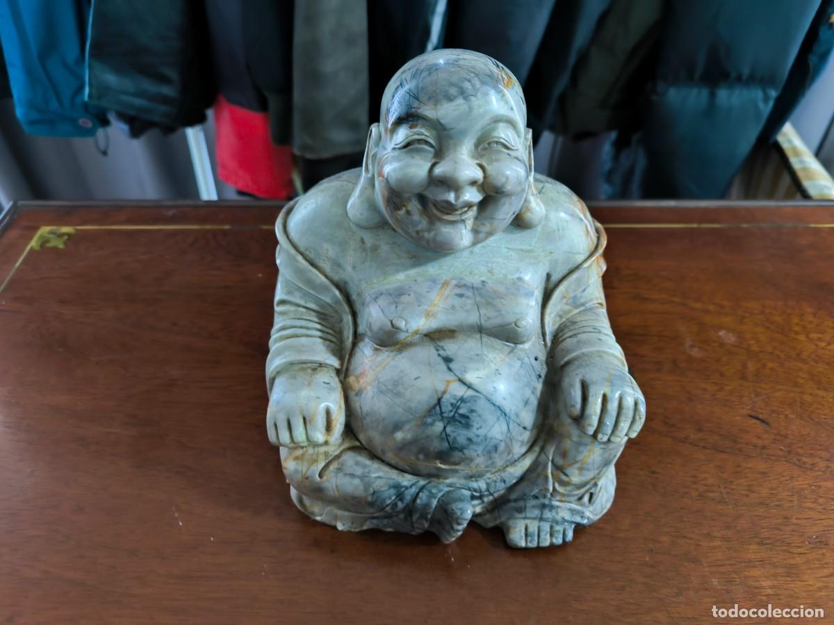 Arte: Buda oriental tallado en bloque de m&aacute;rmol veteado - Foto 4